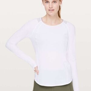 Lululemon Athletica White Long Sleeve Top